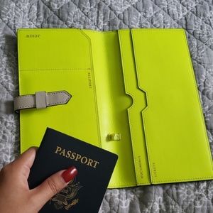 Striped travel wallet